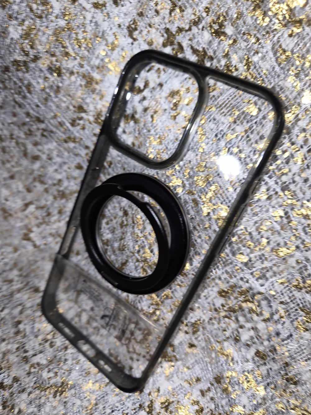 Clear Black Ring Magnetic Phone Case - Compatible Cell Phone Case - Picture 2 of 6